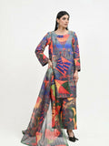 Imran Aftab Basant Mela Raw Silk Printed Stitched 3-Piece Suit-IARP 05