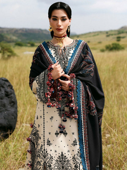 Hussain Rehar Khaddar'25 Embroidered Unstitched 3-Piece Suit-Dhanak