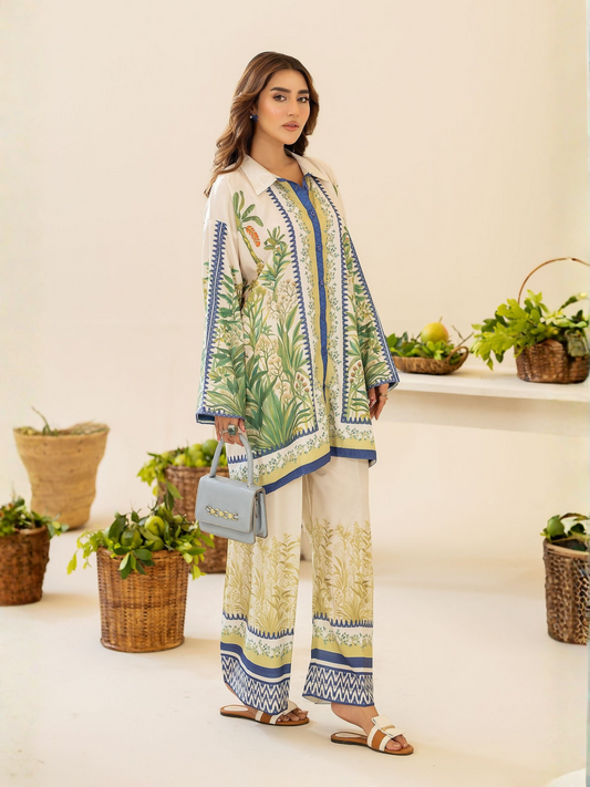 Panache Apparel Crepe De Luxe Crepe Printed Co-Ord Set-Ziva