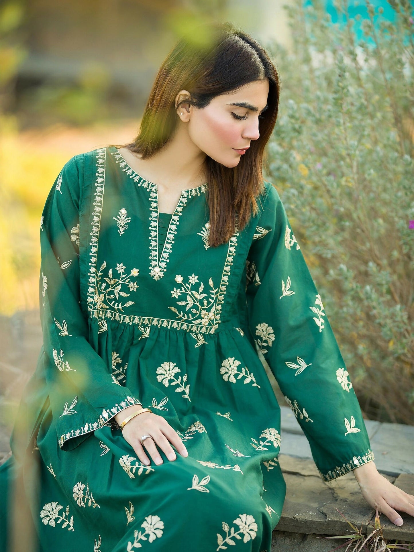 MAK Fashion Lawn Embroidered Stitched 2 Piece Suit-Minah