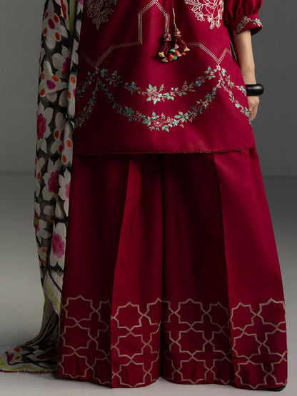 COCO by Zara Shahjahan Lawn'26 Embroidered Unstitched 3-Piece Suit-Rivae-1B