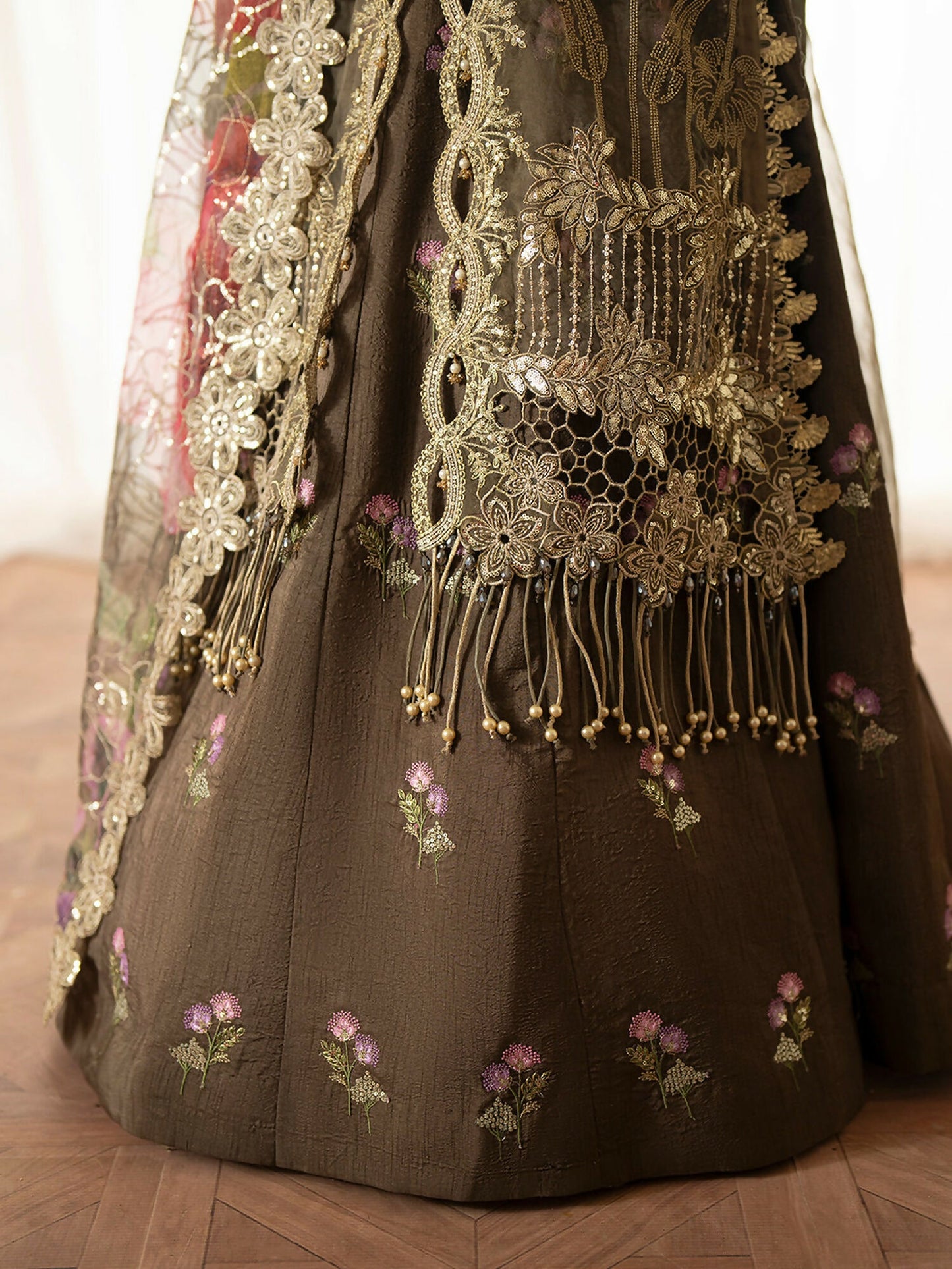 Parishay Ranibagh Luxury Formals Organza Embroidered Stitched 3-Piece Suit-Nayab