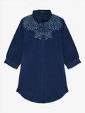 Velvour Girls Viscose Embroidered Stitched Tunic-VG80-A