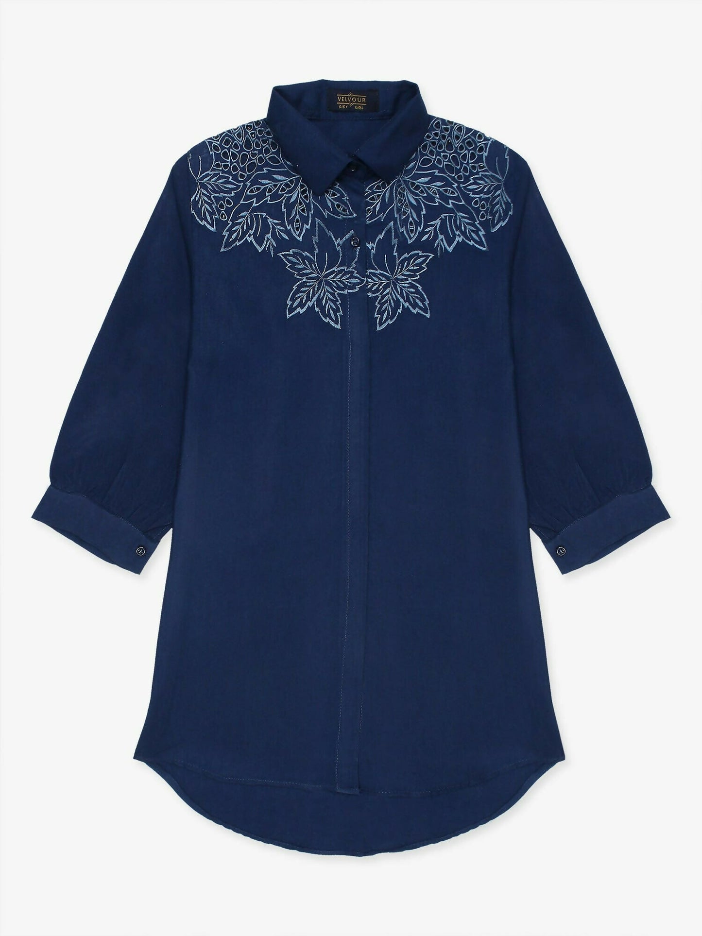 Velvour Girls Viscose Embroidered Stitched Tunic-VG80-A