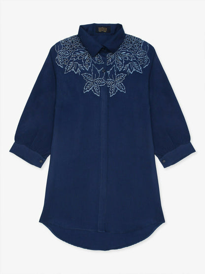 Velvour Girls Viscose Embroidered Stitched Tunic-VG80-A
