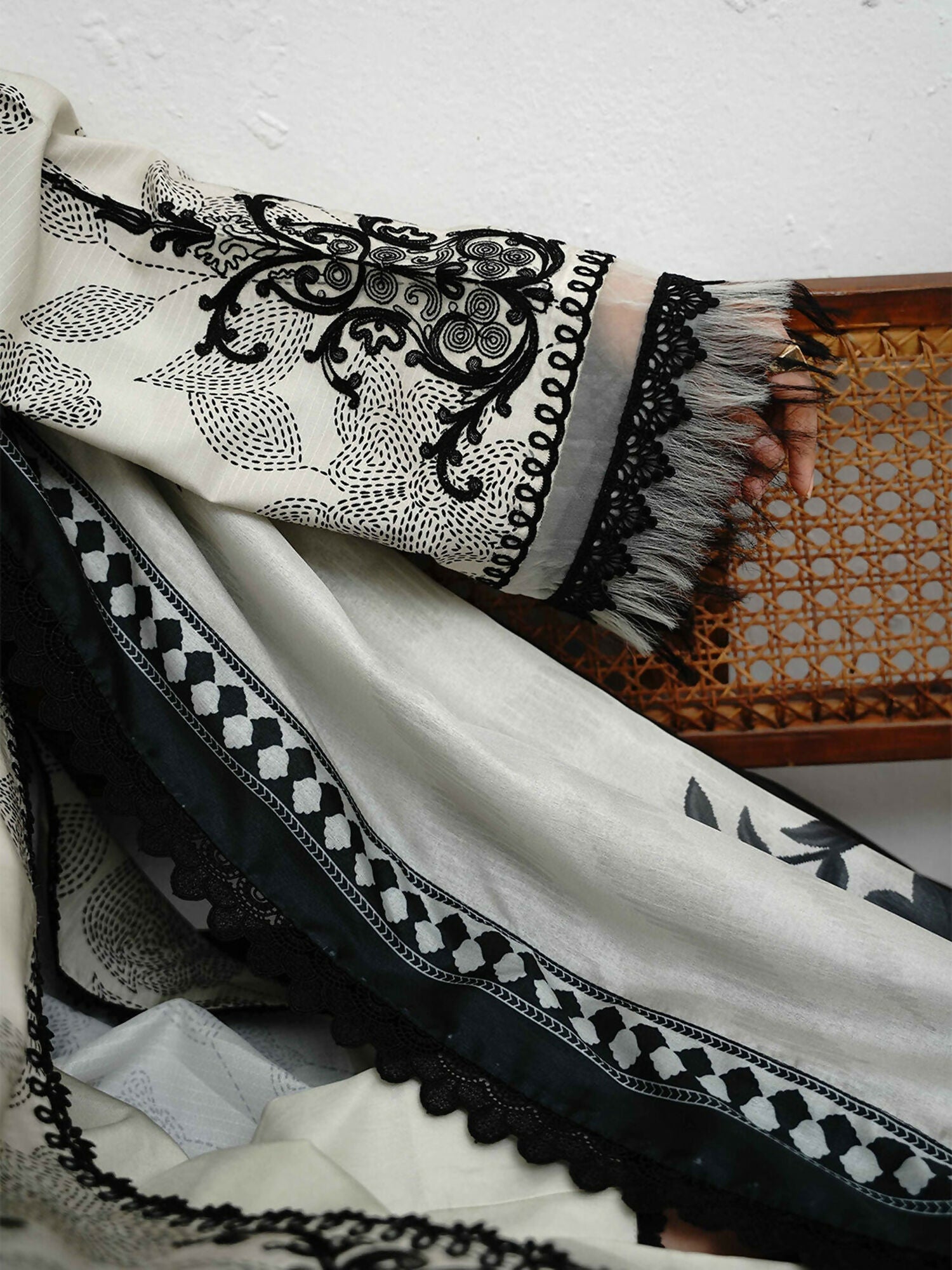 Binilyas Viscose Embroidered Unstitched 3-Piece Suit-73-B