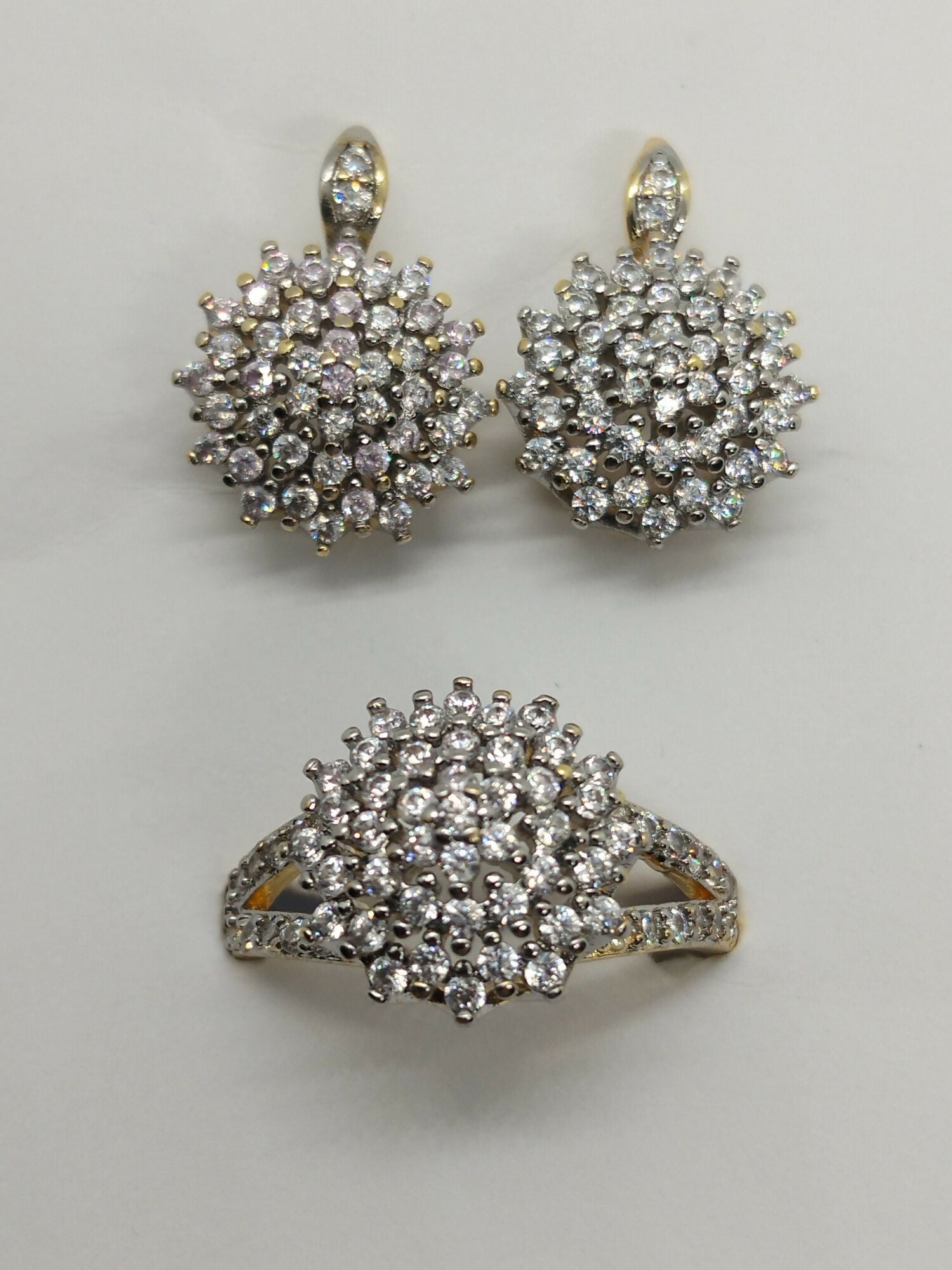 H&A Jewellery Dual Tone Earrings and Ring Set