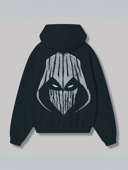 Jupiter Oversized Moon Knight Printed Hoodie-15081