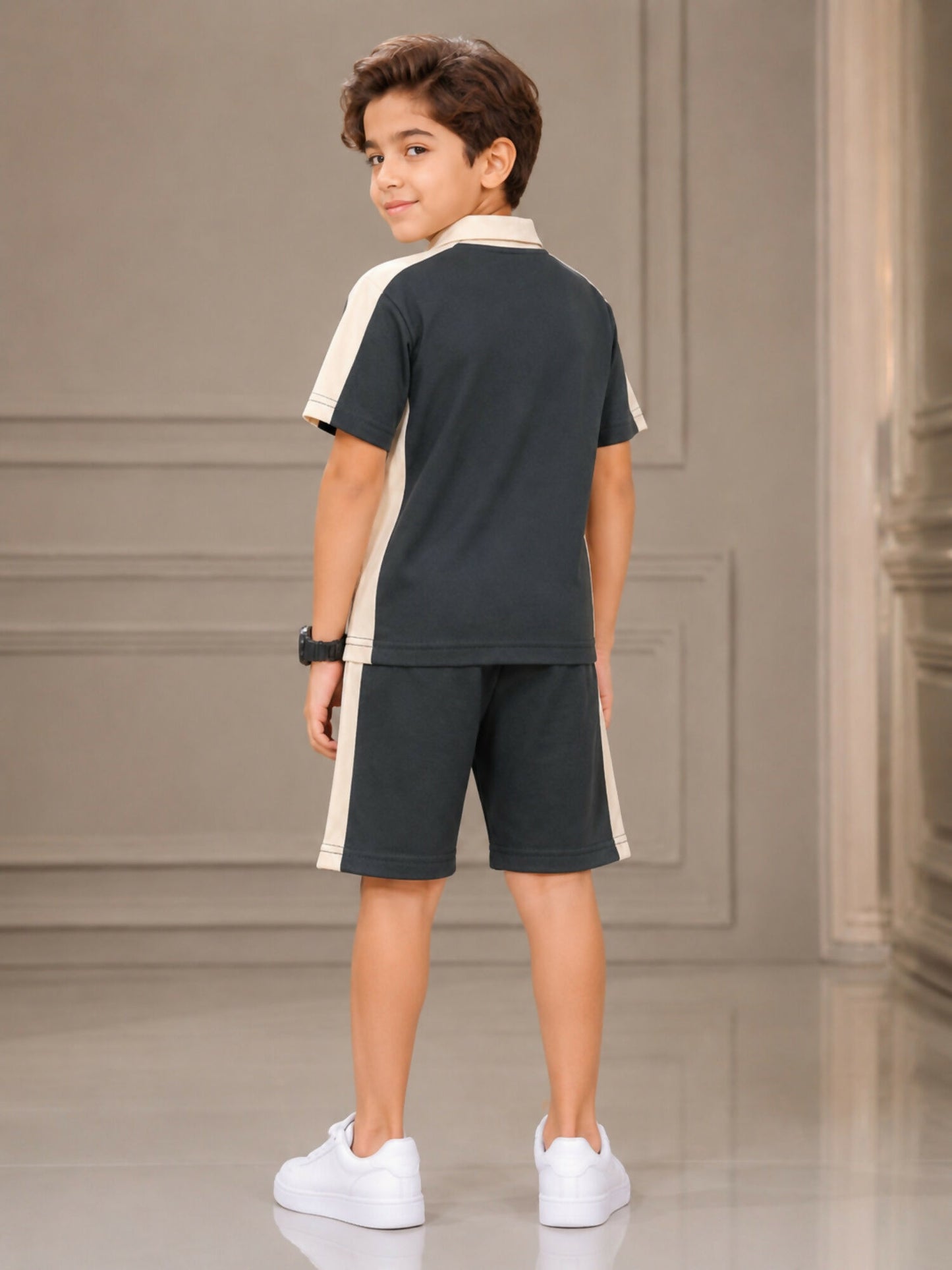 Velvour Boys Single Jersey Tracksuit-VST75-B