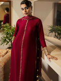 Hussain Rehar Basic Not Basic V Raw Silk Embellished Stitched 3-Piece Suit-Mulbery