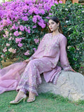 Farooq Hameed Studio Korean Raw Silk Embroidered Stitched 3-Piece Suit-Rhea