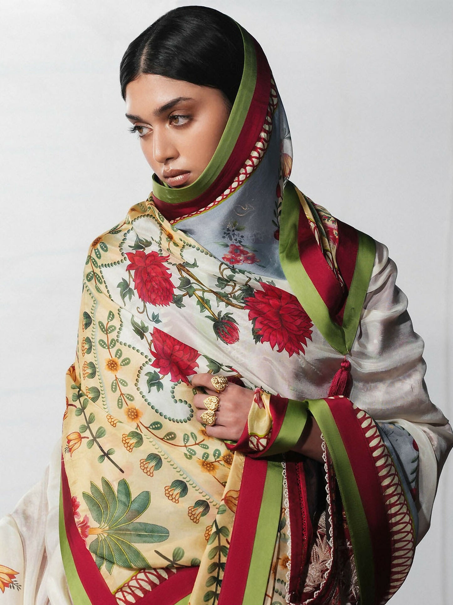 Jugnu by Hussain Rehar The Reserved View SS/Edit I Cotton Embroidered Unstitched 3-Piece Suit-Diryaz
