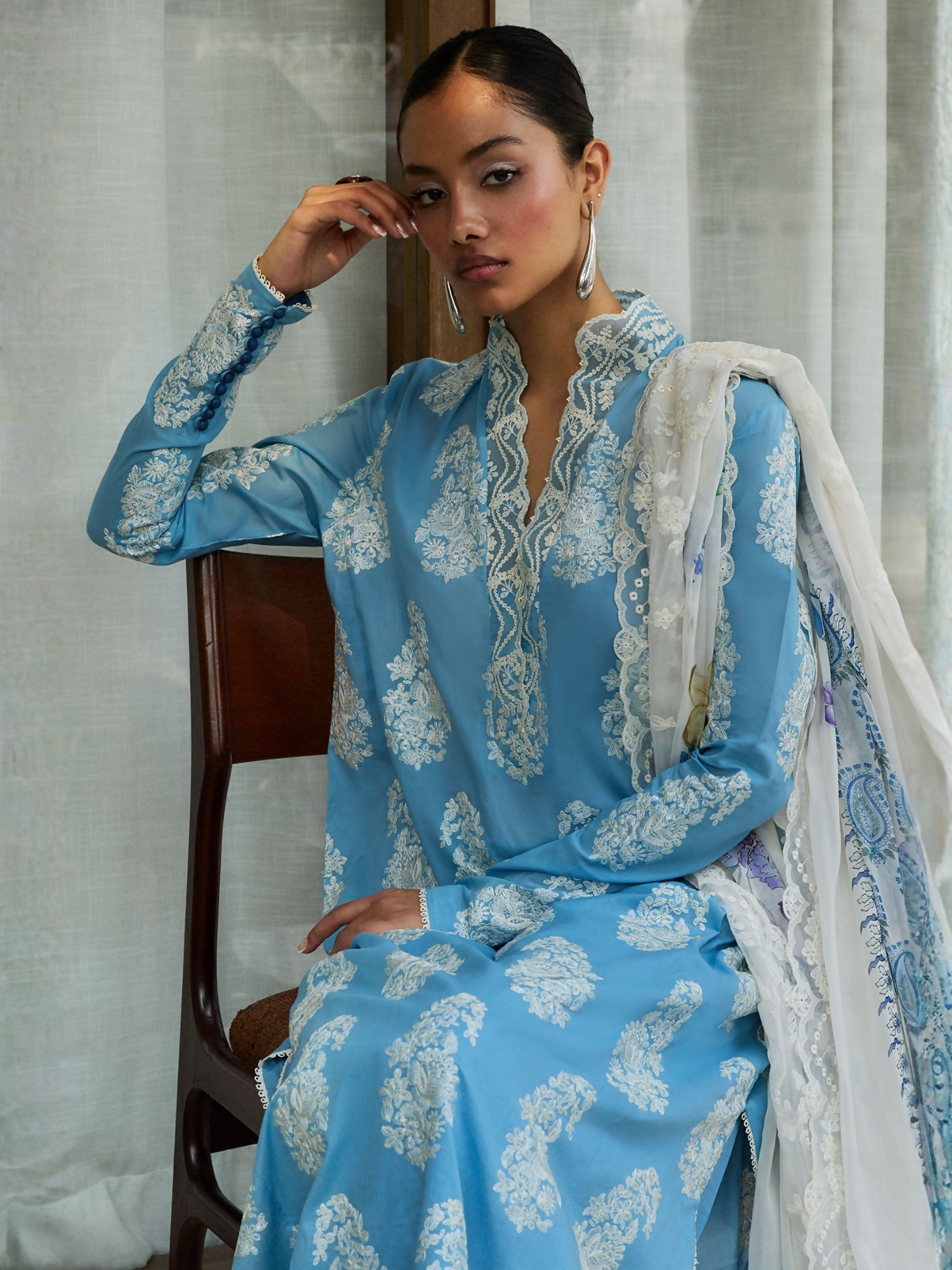 Zara Shahjahan Satori Lawn Embroidered Unstitched 3-Piece Suit-RAI-6B