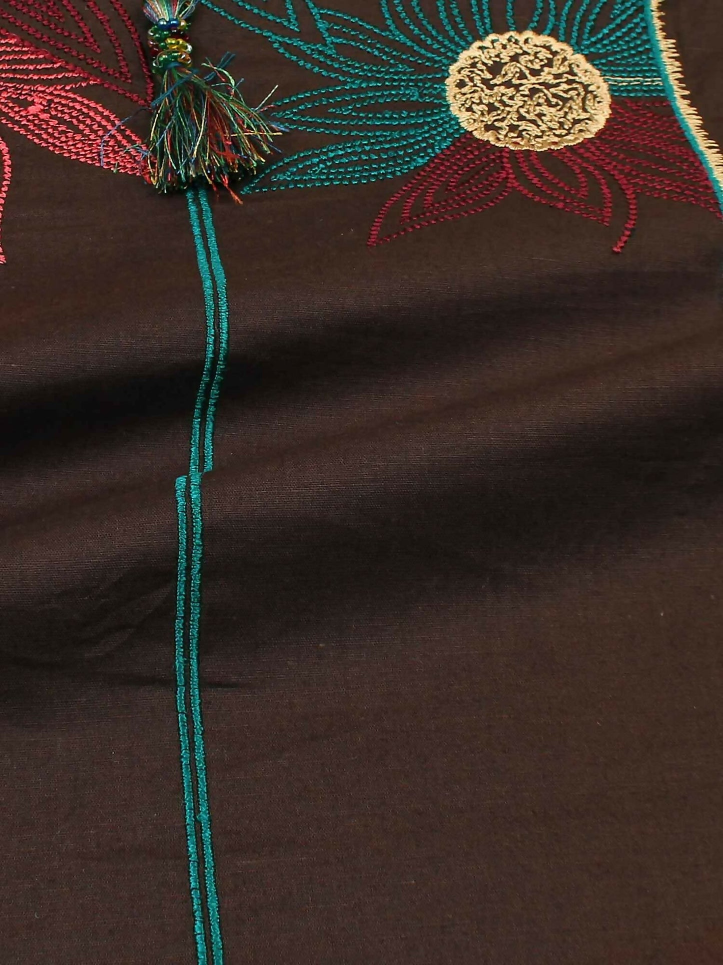 Velvour Girls Cotton Embroidered Stitched 2-Piece Suit-VG109-A