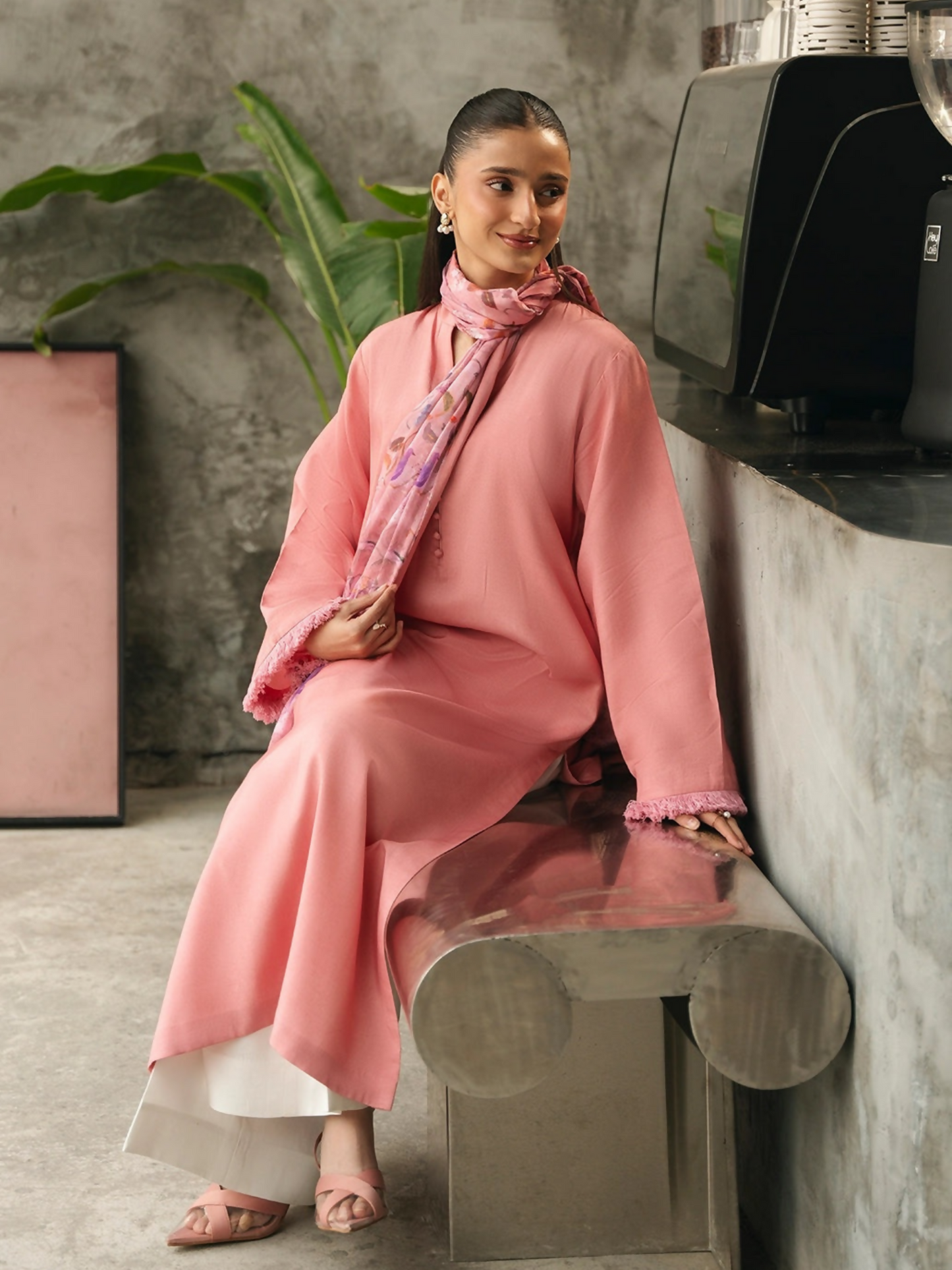 Mannat Clothing Suave Edit Raw Silk Stitched Suit-Rosette