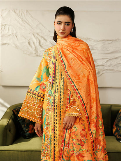 Mahnur Leila Lawn'26 Embroidered Unstitched 3-Piece Suit-L-13