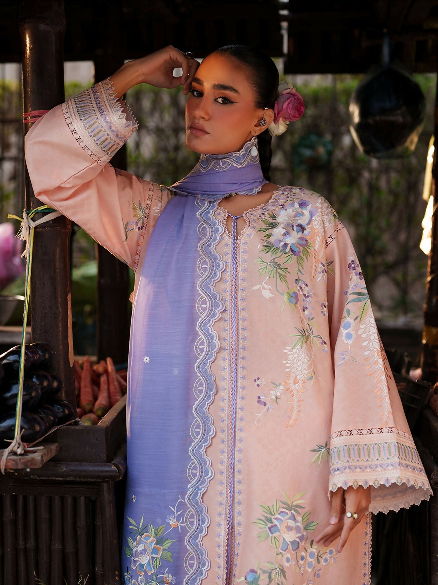 Binilyas Suroor Eid Pret'26 Lawn Embroidered Stitched 3-Piece Suit-241-A
