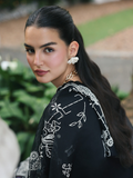 Qalamkar Qline Lawn Drop-1 Embroidered Unstitched 3-Piece Suit-RP-07-Obsidian