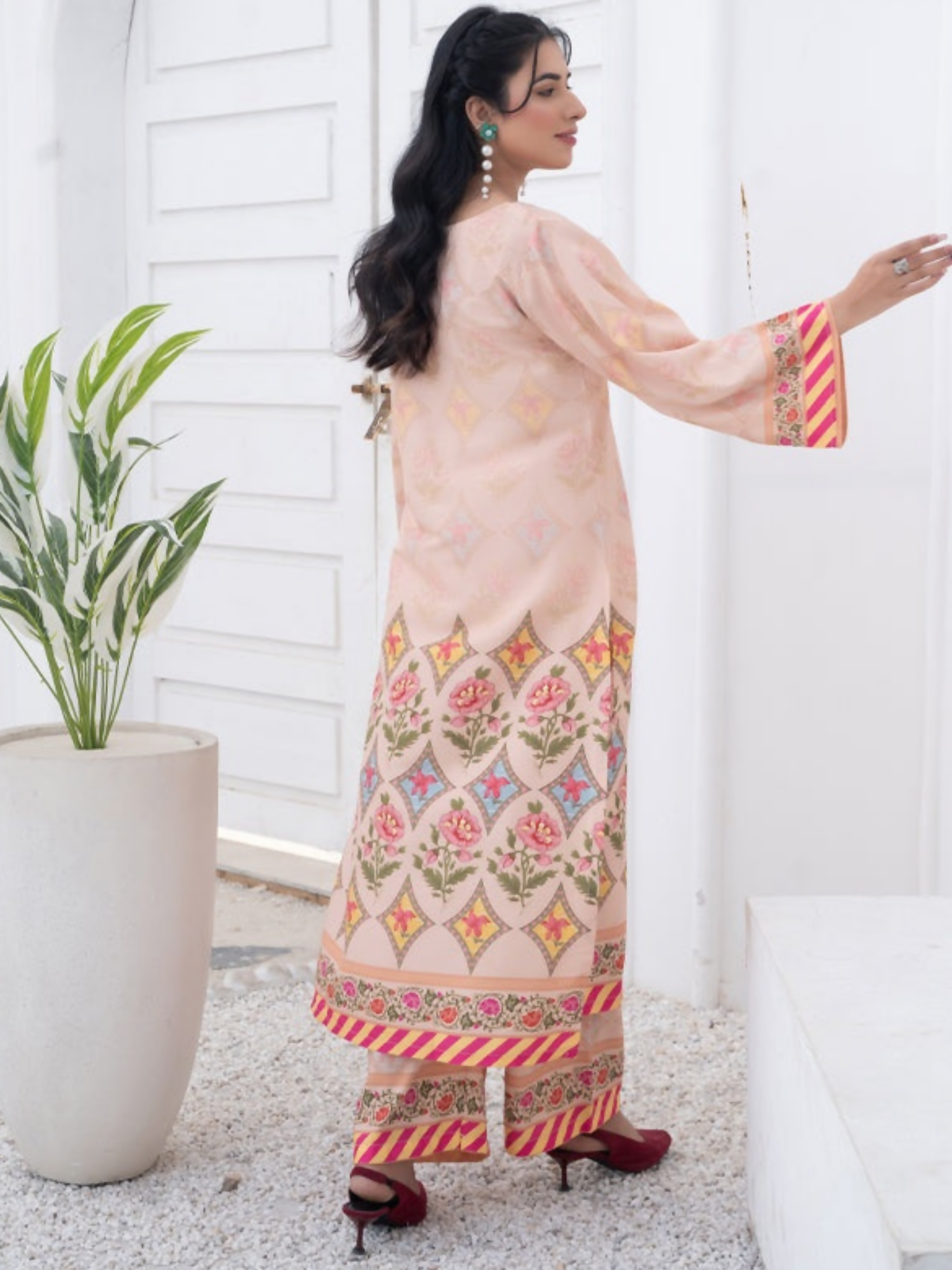 MH Cloth House Soft Khaddar Printed Stitched 2-Piece Suit-Suhaira