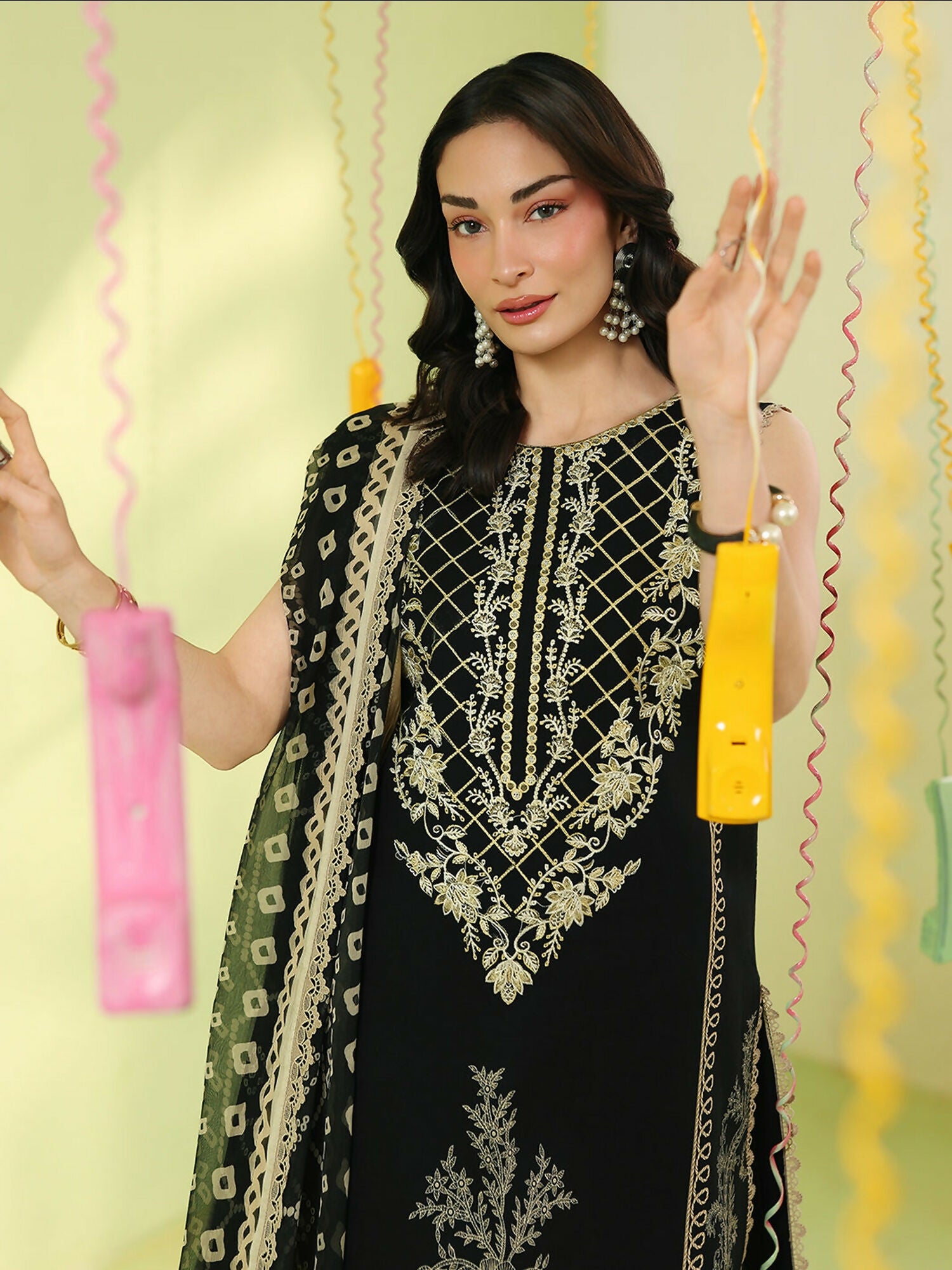 Black Mahnur Anaya Vol.2 Lawn Embroidered Stitched 3-Piece Suit-AN-2-14
