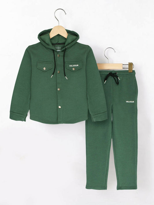 Velvour Fleece Hooded Tracksuit-VWT39-A