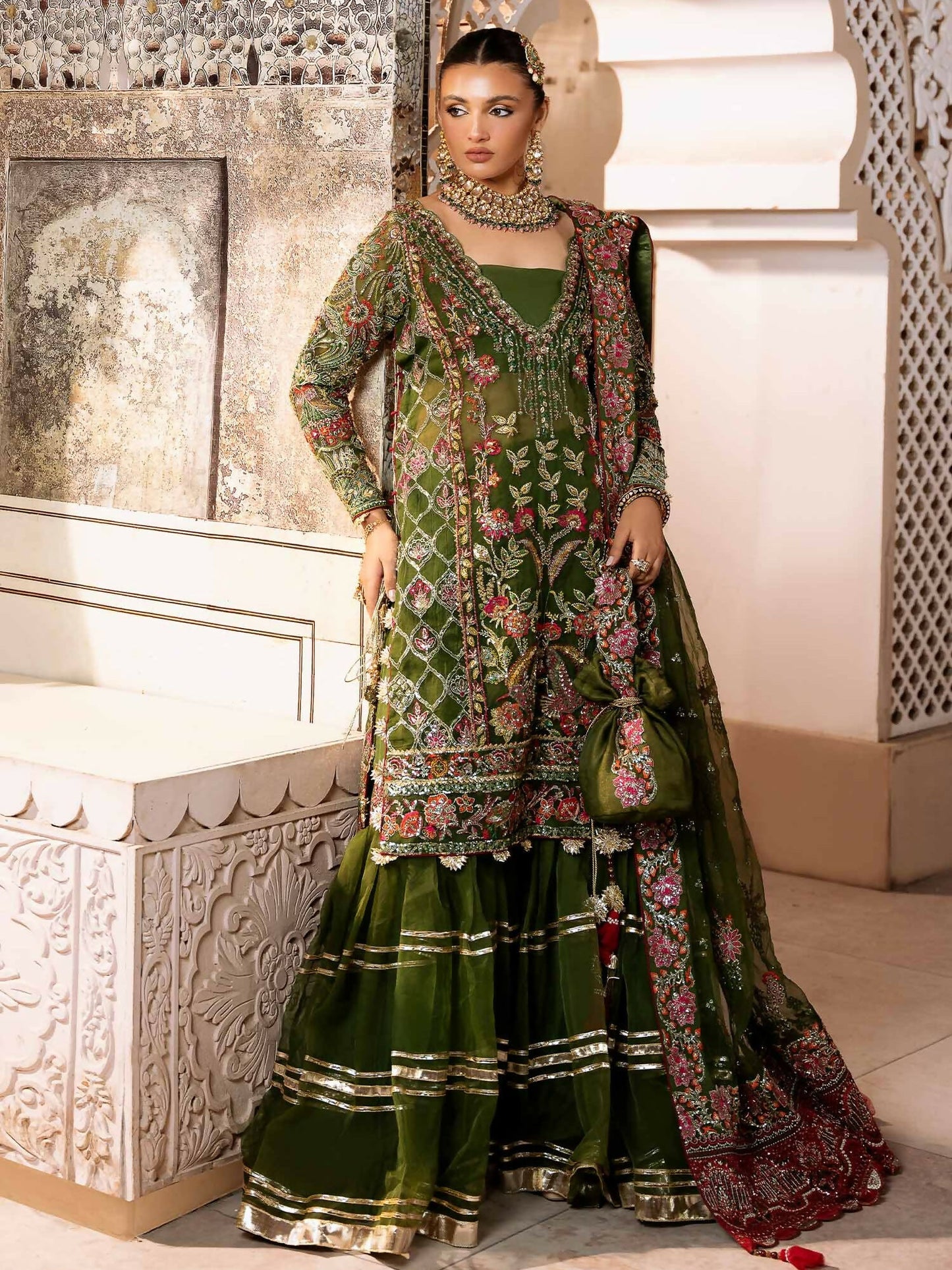 Shiza Hassan Shehnai Organza Embellished Stitched 4-Piece Suit-Zaria