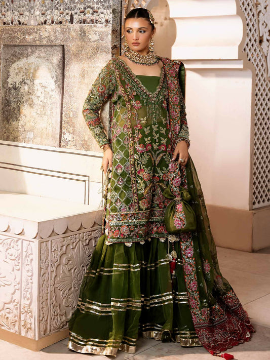 Shiza Hassan Shehnai Organza Embellished Stitched 4-Piece Suit-Zaria