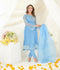 Ruby's Couture Gul-Bahar Organza Embroidered Stitched 3-Piece Suit-Noor Mahal