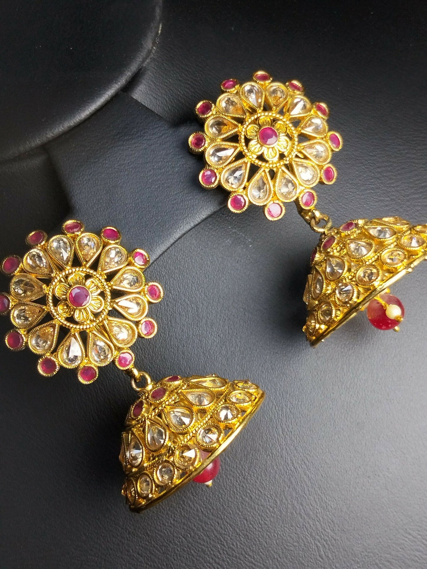 H&A Jewellery Polki Jhumki Earrings