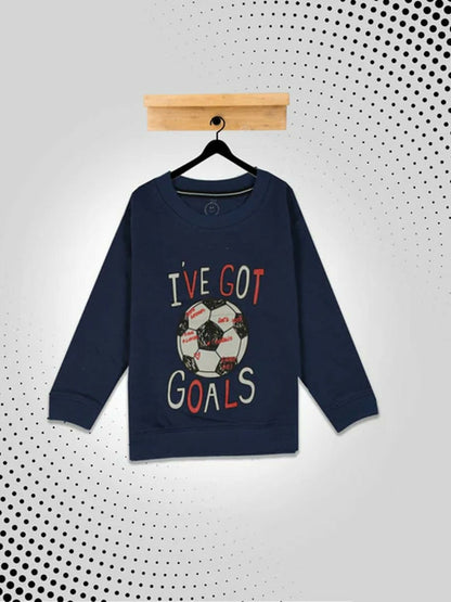 Funky's Kid's I've Got Goals Printed Sweat Shirt-10213