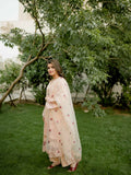 Kachy Dhaagy Cotton Embroidered Stitched 3-Piece Suit-Florin