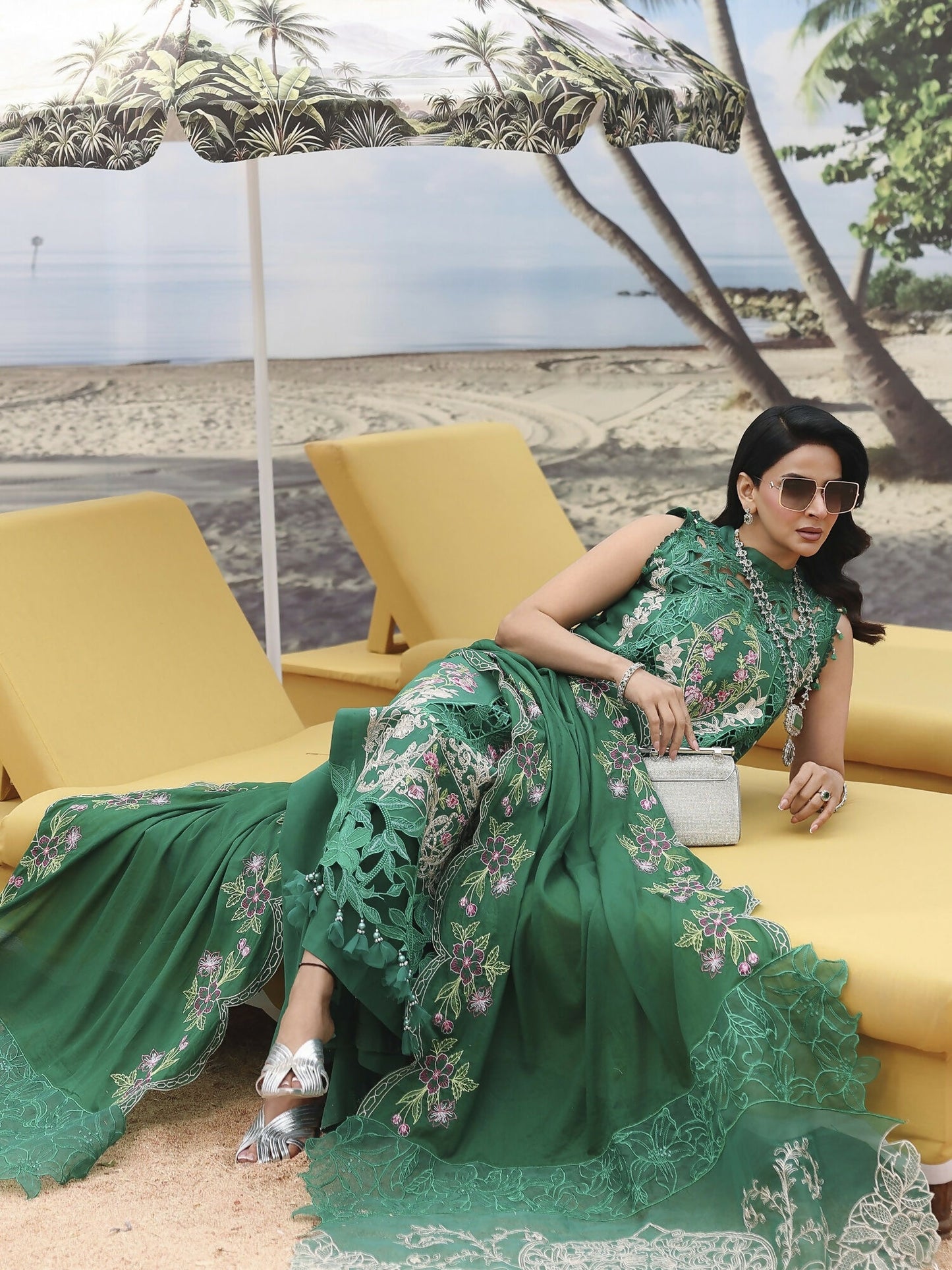 Parishay Monaco Luxury Lawn'26 Embroidered Unstitched 3-Piece Suit-MN-05