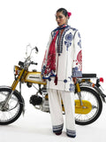 Jugnu by Hussain Rehar SS'25 Eid Pret Edit II Cotton Embroidered 2-Piece Suit-Tara