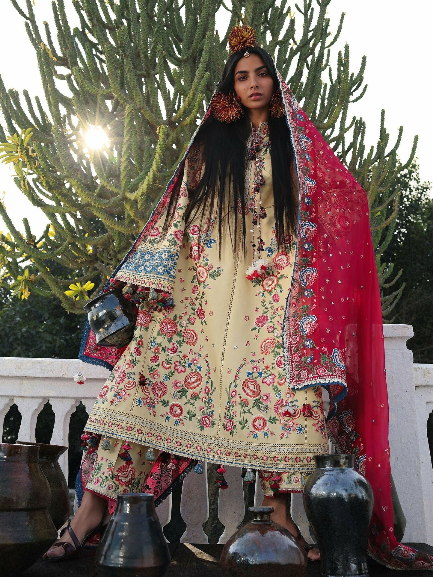 Hussain Rehar Luxury Lawn'26 Eid Edit Embroidered Unstitched 3-Piece Suit-Zubdah