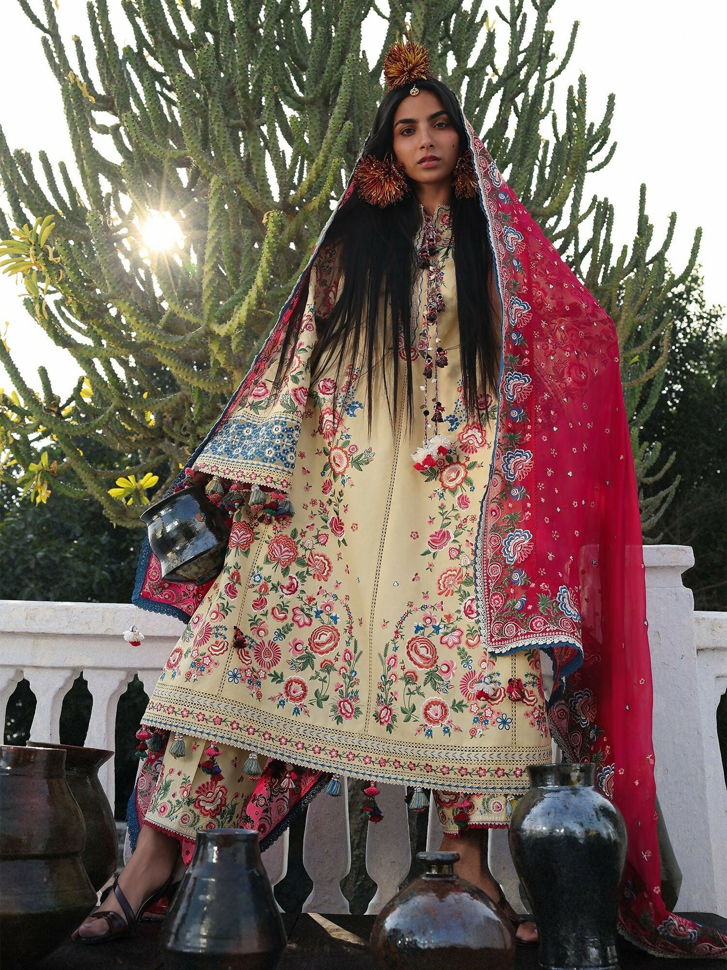 Hussain Rehar Luxury Lawn'26 Eid Edit Embroidered Unstitched 3-Piece Suit-Zubdah