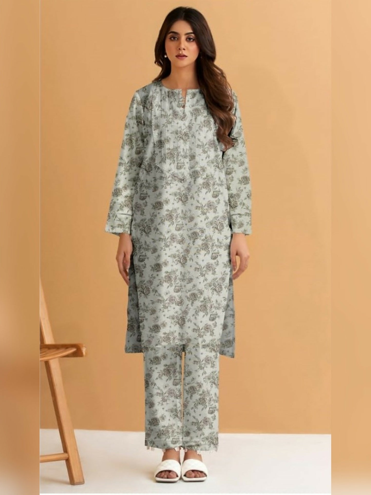 Bin Shaukat Karandi Printed Unstitched 2-Piece Suit