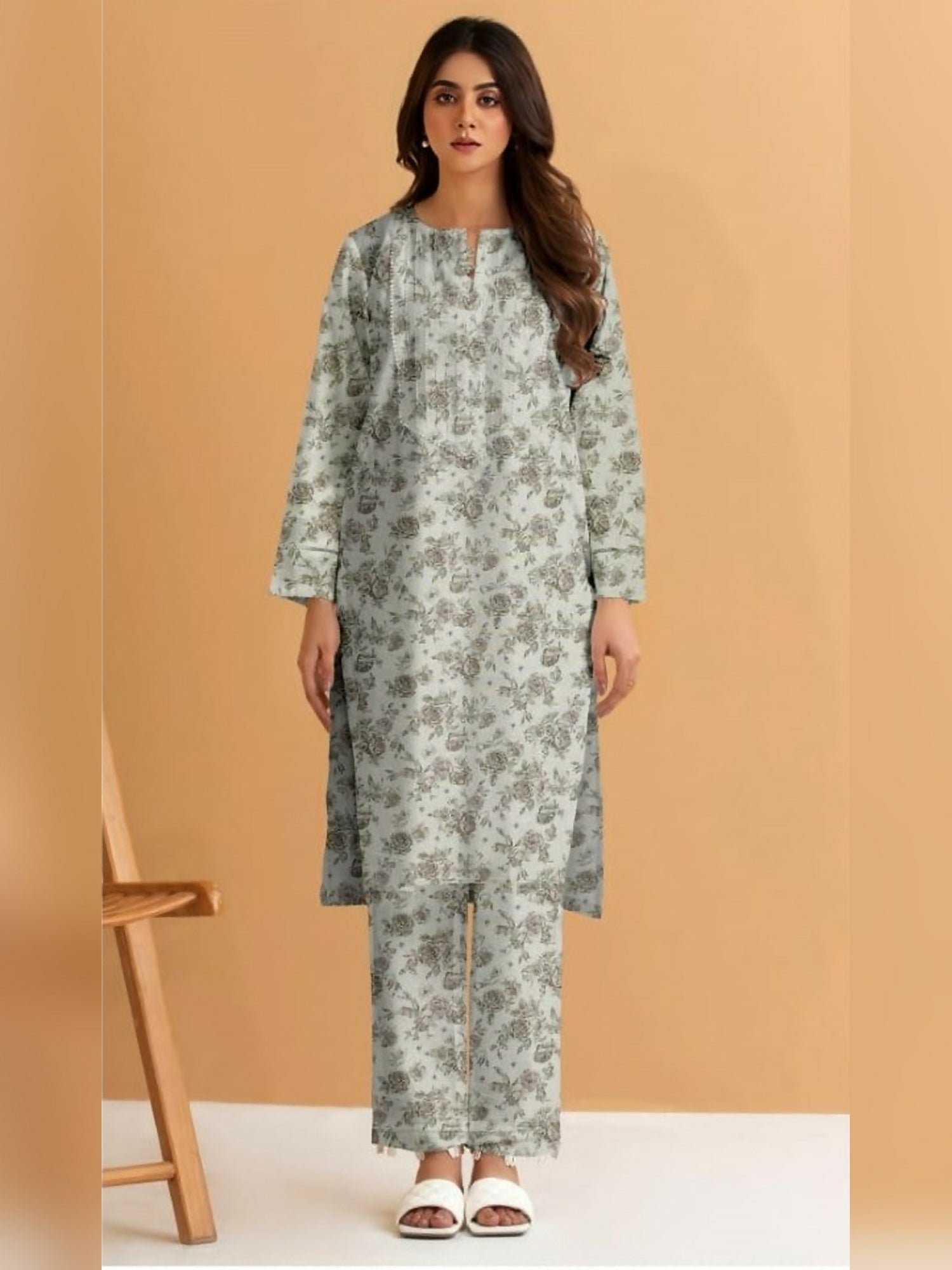 Bin Shaukat Karandi Printed Unstitched 2-Piece Suit