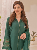 Ruby's Couture Panache Raw Silk Embroidered Stitched 3-Piece Suit-Mishka