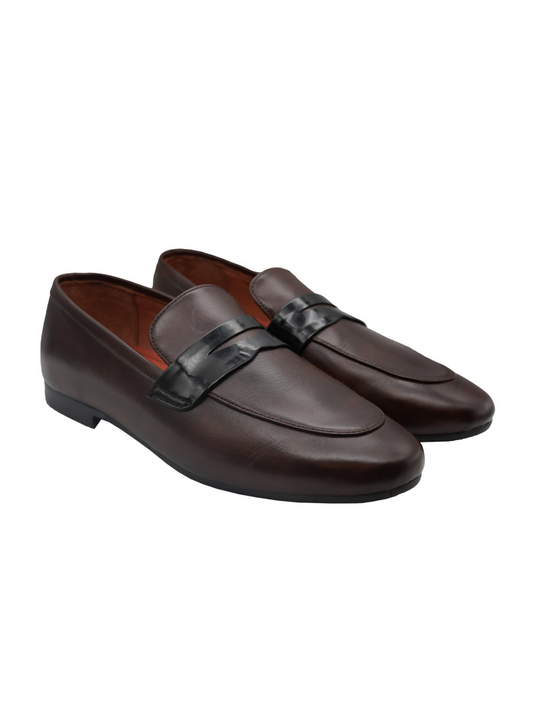 Coffee-colored formal leather shoes with a sleek finish, combining premium craftsmanship and all-day comfort.