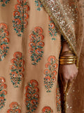 Hussain Rehar Luxury Pret'23 Raw Silk Embellished Stitched 3-Piece Suit-Perzik