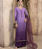Hemstitch Raw Silk Stitched 3-Piece Suit-Raania