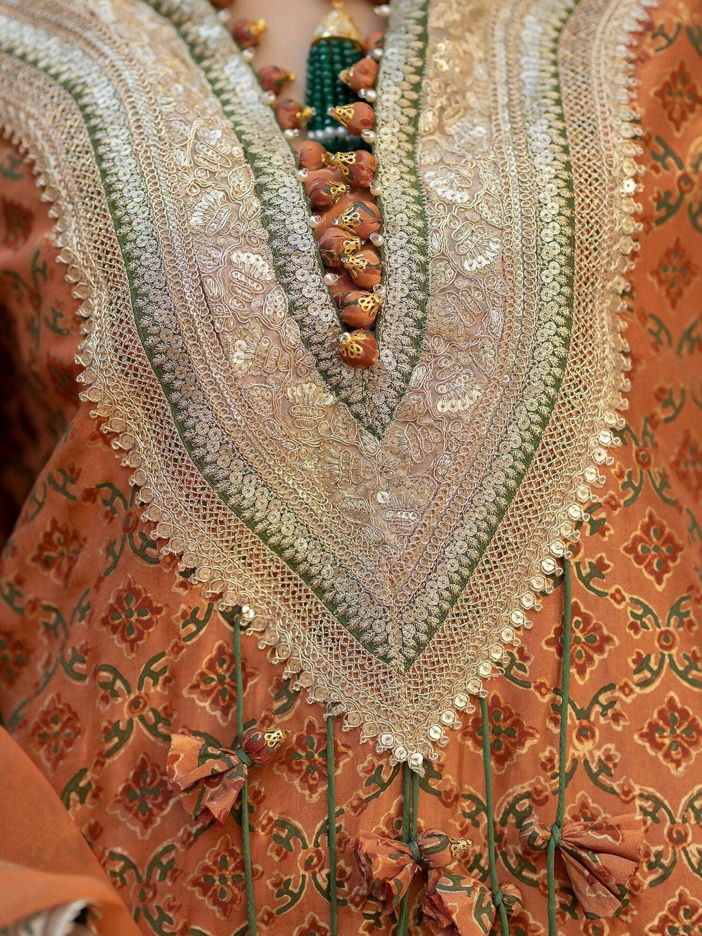 Shiza Hassan Chap Tilak Formals Pure Tusser Silk Embroidered Stitched 2-Piece Suit-Heirloom