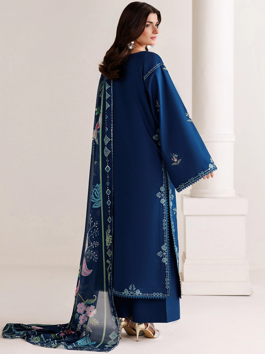 Panache Apparel Mistfall Vol II Cotton Embroidered Stitched Suit-Evara