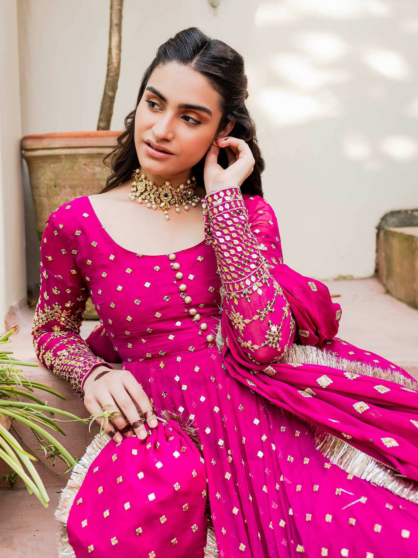 Allure By IH Luxe Formals Chiffon Embellished Pishwas-Mehak