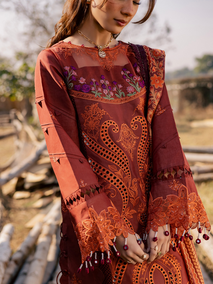 Parishay Summer Queen Vol 2 Lawn Embroidered Unstitched 3-Piece Suit-SQU-09