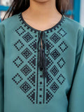 Velvour Girls Cotton Embroidered Stitched 2-Piece Suit-VG125-C