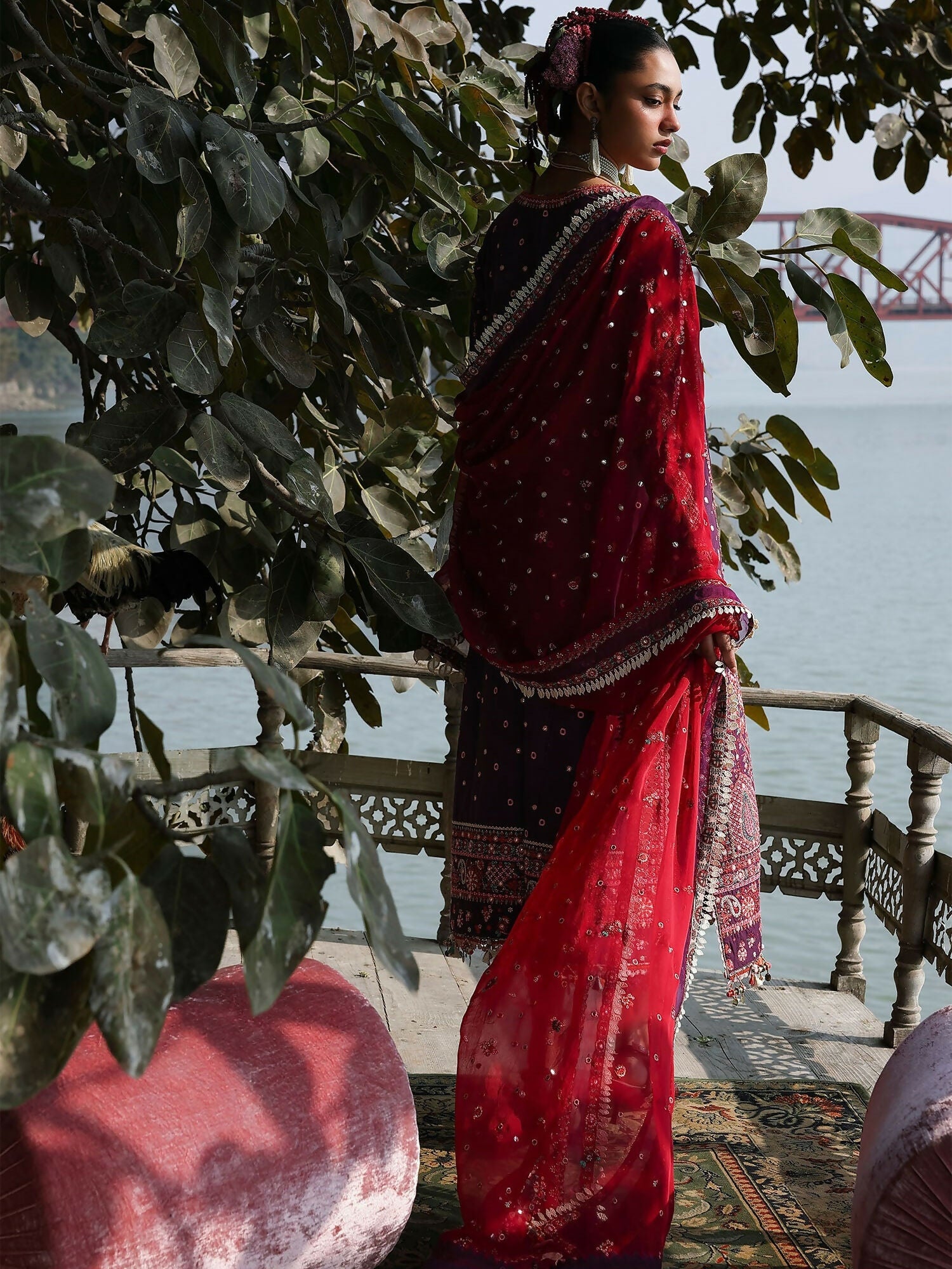 Hussain Rehar Luxury Lawn'26 Eid Edit Embroidered Unstitched 3-Piece Suit-Nihdi