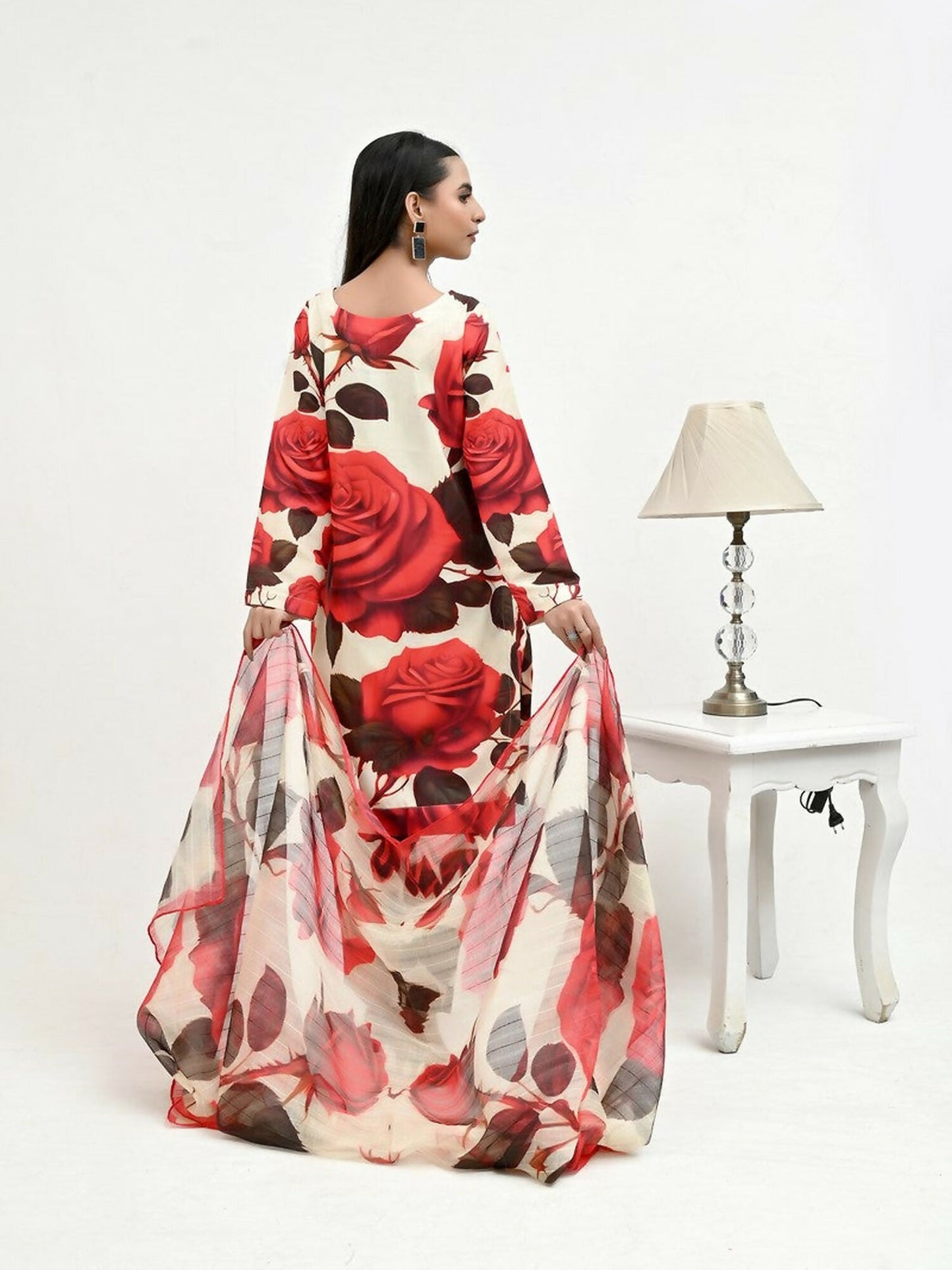 Imran Aftab Valentine's Day Raw Silk Printed Unstitched 3-Piece Suit-IAVD 07