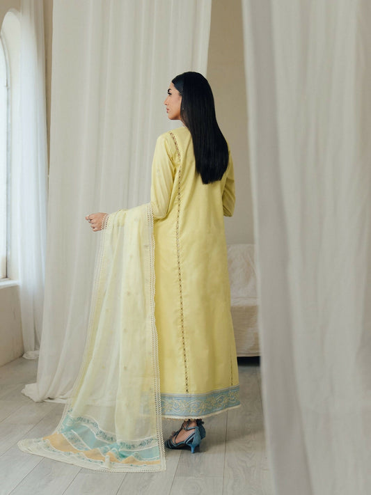 Afrozeh Day Break'26 Lawn Embroidered Unstitched 3-Piece Suit-Dayglow