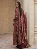 Shiza Hassan Chap Tilak Formals Pure Tusser Silk Embroidered Stitched 3-Piece Suit–Crimson